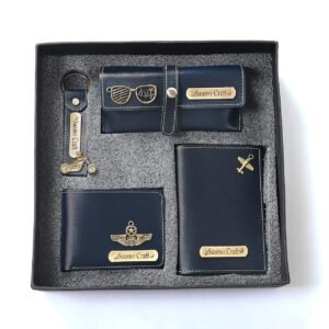 Dream Gift GLORE Your Name Leather Unisex Customized Passport Holder and Men's Wallet with Key Chain, Gifts, Personalized Gifts, Personalized Accessories, Multicolor (Copy)